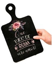 Placa Decorativa Em Mdf Tábua Que tudo De Ruim Vire Amor Quadro Quadrinho Decoração