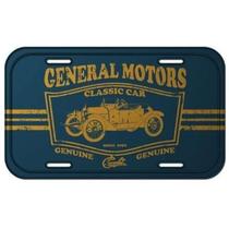 Placa Decorativa em Metal c/ Relevo Vintage - GENERAL MOTORS CLASSIC CAR