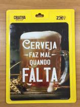 Placa decorativa em metal de Cerveja.