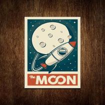 Placa Decorativa Espaço - Moon Lua 18X23