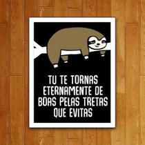 Placa Decorativa Eternamente De Boas Pelas Tretas 27X35