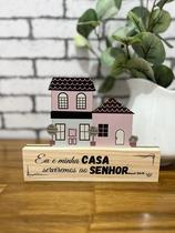 Placa Decorativa Eu e Minha Casa Servimos ao Senhor Placa de Mesa Decoração Religiosa Placa Decorativa Eu e Minha Casa Servimos ao Senhor Placa de Mesa Decoração Religiosa