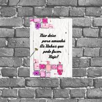 Placa Decorativa Fazer As Unhas Frase 18X27Cm