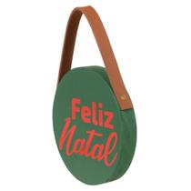 Placa Decorativa Feliz Natal Em Madeira Verde 25x19 Cm F04 - D'rossi