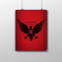 Placa Decorativa Flamengo Urubu E Símbolo 20X30 Placa Decorativa Flamengo Urubu E Símbolo 20X30
