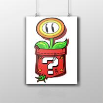 Placa Decorativa Flor Do Super Mario Game