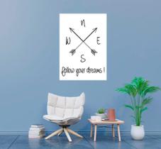 Placa Decorativa Follow Your Dreams 20X30Cm Placa Decorativa Follow Your Dreams 20X30Cm