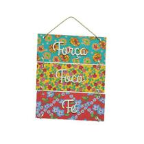 Placa Decorativa Força Foco Fé