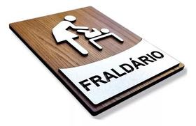 Placa Decorativa Fraldário Indicativa Em Mdf 3mm Alto Relevo Placa Decorativa Fraldário Indicativa Em Mdf 3mm Alto Relevo