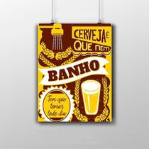 Placa Decorativa Frase 20X30Cm Cerveja É Que Nem Banho Placa Decorativa Frase 20X30Cm Cerveja É Que Nem Banho