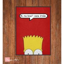 Placa Decorativa Frase Bart Simpson - 28x20 cm