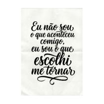 Placa Decorativa Frase Carl Jung Eu Não Sou O Que 15x21cm