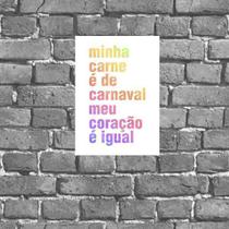 Placa Decorativa Frase Carnaval 18X27Cm