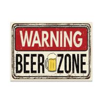 Placa Decorativa Frase Cerveja Beer Zone 30x40 Placa Decorativa Frase Cerveja Beer Zone 30x40