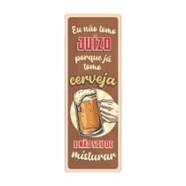 Placa Decorativa Frase Cerveja Vintage Bar Pub Boteco 15x42
