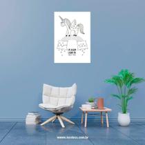 Placa Decorativa Frase Em Algum Lugar Do Arco-Íris Infantil