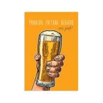 Placa Decorativa Frase Entrar Bêbado 30x40cm Placa Decorativa Frase Entrar Bêbado 30x40cm