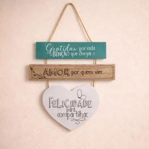 Placa Decorativa Frase Gratidão por Cada Benção que Chegar Placa Decorativa Frase Gratidão por Cada Benção que Chegar