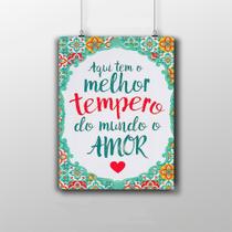 Placa Decorativa Frase Melhor Tempero 20X30Cm