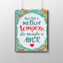 Placa Decorativa Frase Melhor Tempero 20X30Cm Placa Decorativa Frase Melhor Tempero 20X30Cm