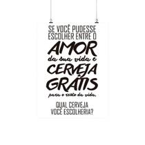 Placa Decorativa Frase - Qual Cerveja Você Escolheria - Nerdecs