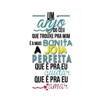 Placa Decorativa Frase Um Anjo do Céu Que Trouxe Pra 21x30cm