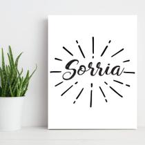 Placa Decorativa Frases de Motivação Sorria 30x40cm