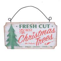 Placa Decorativa Fresh Cut Christmas Trees 14x16x1cm 1 Unid 1020760