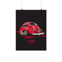 Placa Decorativa Fusca Vermelho - Likehell Placa Decorativa Fusca Vermelho - Likehell