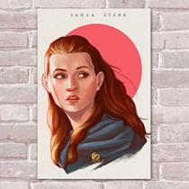 Placa Decorativa Game Of Thrones Sansa Stark Mdf 30X45Cm