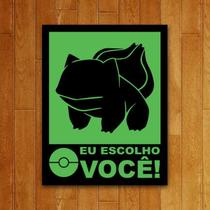 Placa Decorativa Gamer - Escolho Você Verde