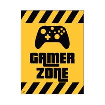Placa Decorativa Gamer Gamer Zone Placa Decorativa Gamer Gamer Zone