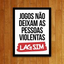 Placa Decorativa Gamer - Lag Sim Placa Decorativa Gamer - Lag Sim