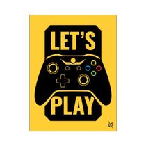 Placa Decorativa Gamer Lets Play