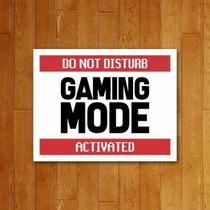 Placa Decorativa Gaming Mode Placa Decorativa Gaming Mode