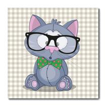 Placa Decorativa - Gatinho Infantil - 0898plmk