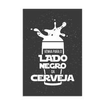 Placa Decorativa Geek Jedi Lado Negro Cerveja 20x30cm