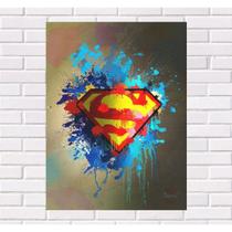 Placa decorativa Geek - Super Homem - 30x20 cm