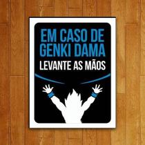 Placa Decorativa - Genki Dama Levante As Mãos (27X35)