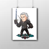Placa Decorativa Geralt de Rívia - The Witcher desenho