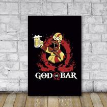 Placa Decorativa God of Bar Homer Simpson