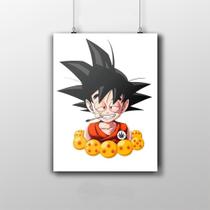 Placa Decorativa Goku Infantil Brisado - Dragon Ball