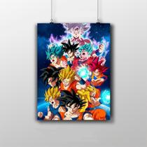 Placa Decorativa Goku Transformações - Dragon Ball Anime