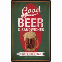 Placa Decorativa - Good Beer & Sandwiches
