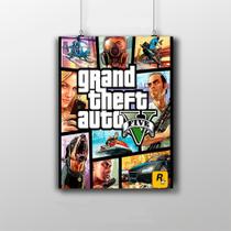 Placa Decorativa GTA V game poster GTA 5