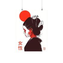 Placa Decorativa Gueixa Estética Japão 20X30Cm Placa Decorativa Gueixa Estética Japão 20X30Cm