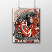 Placa Decorativa - Guerra Civil Marvel Placa Decorativa - Guerra Civil Marvel