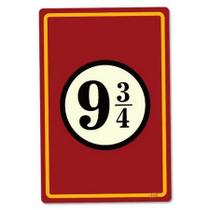 Placa Decorativa - Harry Potter 30x20 cm - 9 3/4 Placa Decorativa - Harry Potter 30x20 cm - 9 3/4