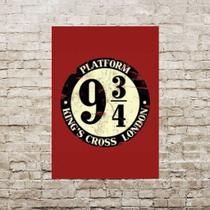 Placa Decorativa - Harry Potter 9 3/4 (30x20) cm Placa Decorativa - Harry Potter 9 3/4 (30x20) cm