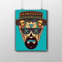 Placa Decorativa Heisenberg -Caveira Mexicana - Breaking Bad